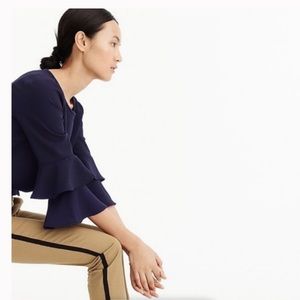 J Crew Bell Ruffle Sleeves Top Size 4
